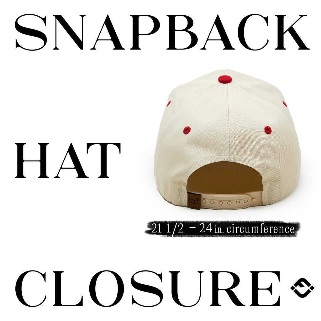 2Tone Vintage Snapback Hat - Play Somethin' Country - Red/Bg