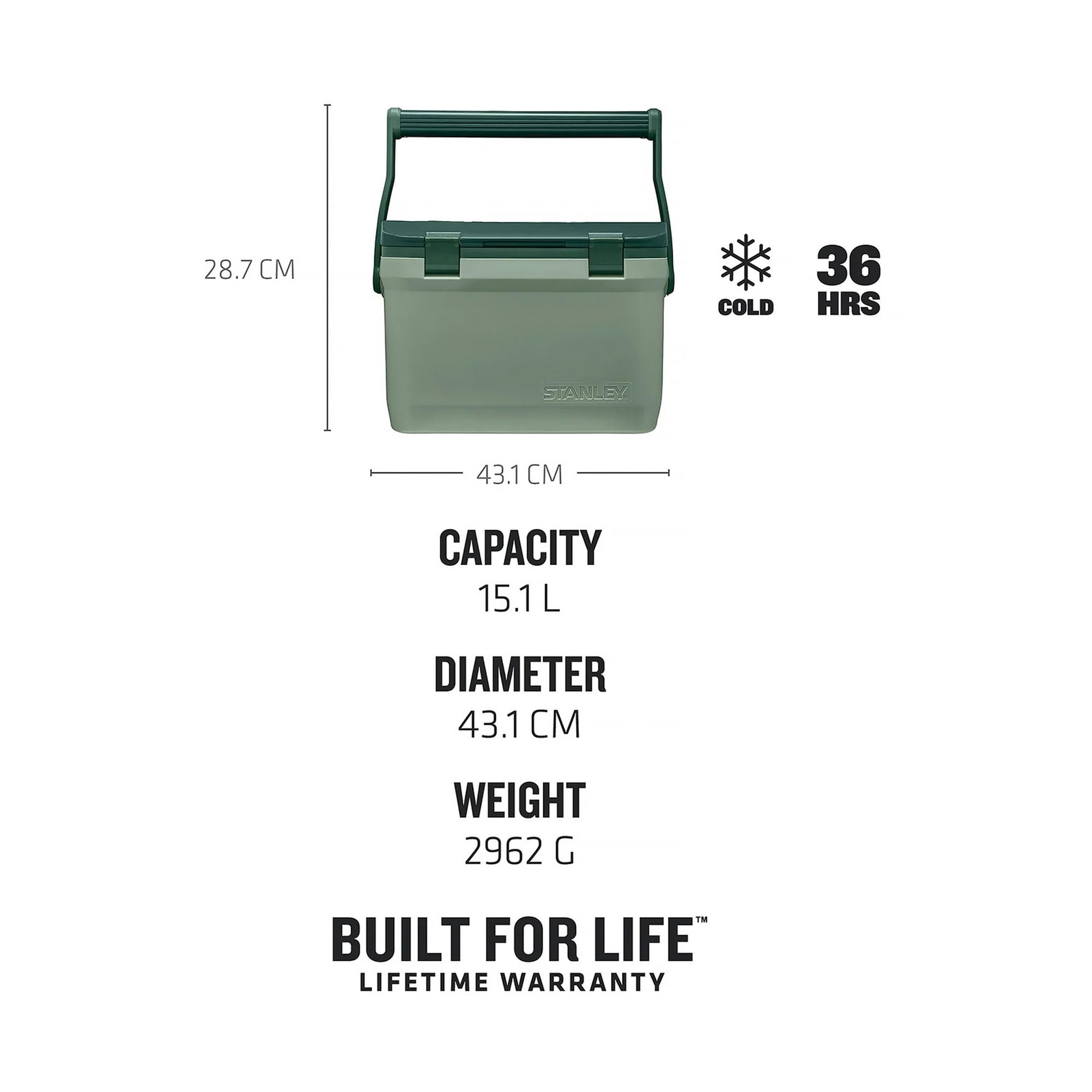Easy Carry Outdoor Cooler 15.1L