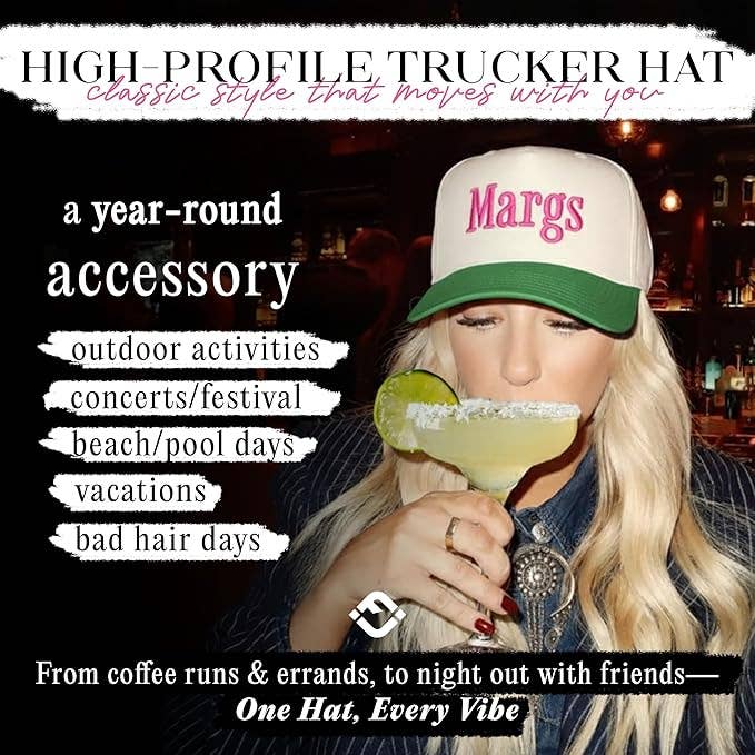 2-Tone Trucker Cap - Margs - Green/Beige