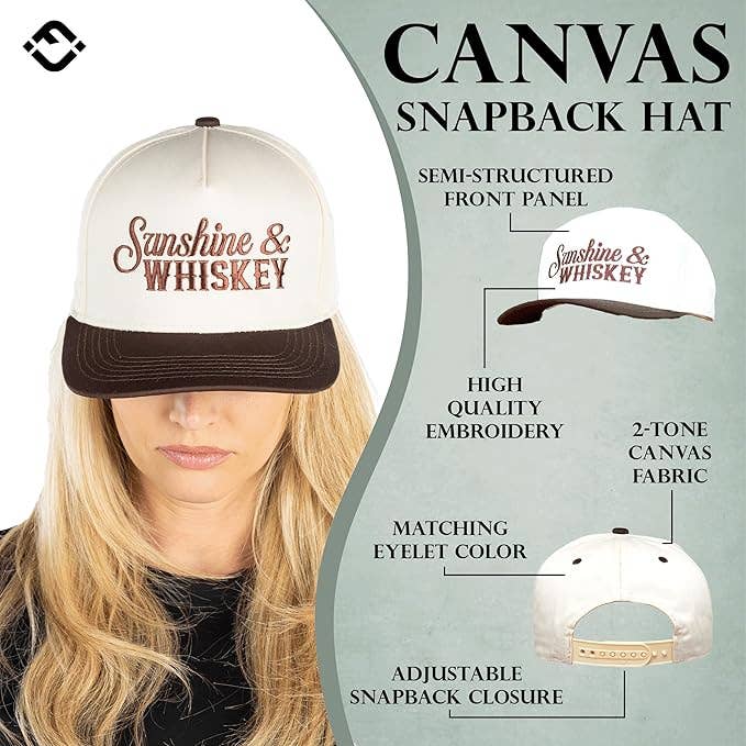 Two Tone Cap - Sunshine & Whiskey - Beige/Brown