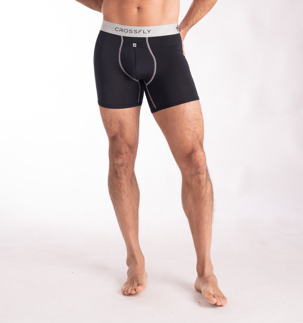 3-pack: IKON X Men's 6" Boxers - Black/Silver