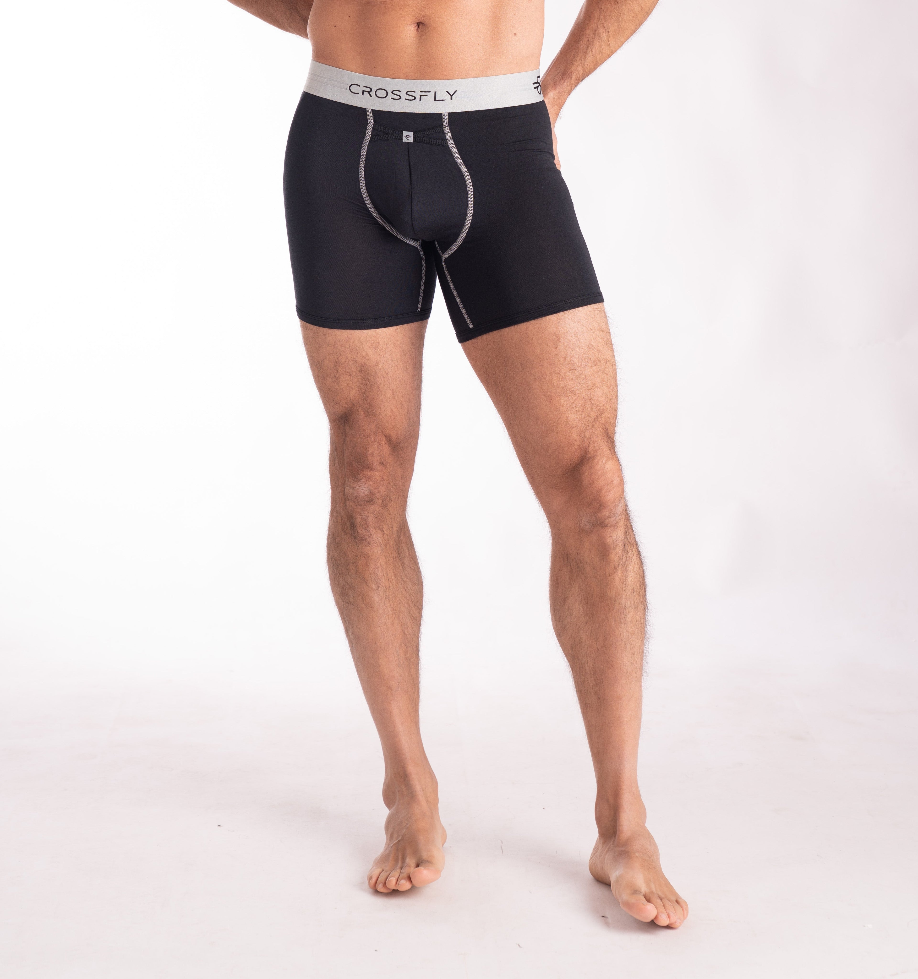 3-pack: IKON X Men's 6" Boxers - Black/Silver