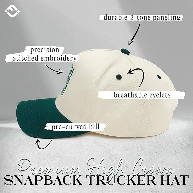 Two Tone Cap - Irish Goodbye Expert - Green/Beige