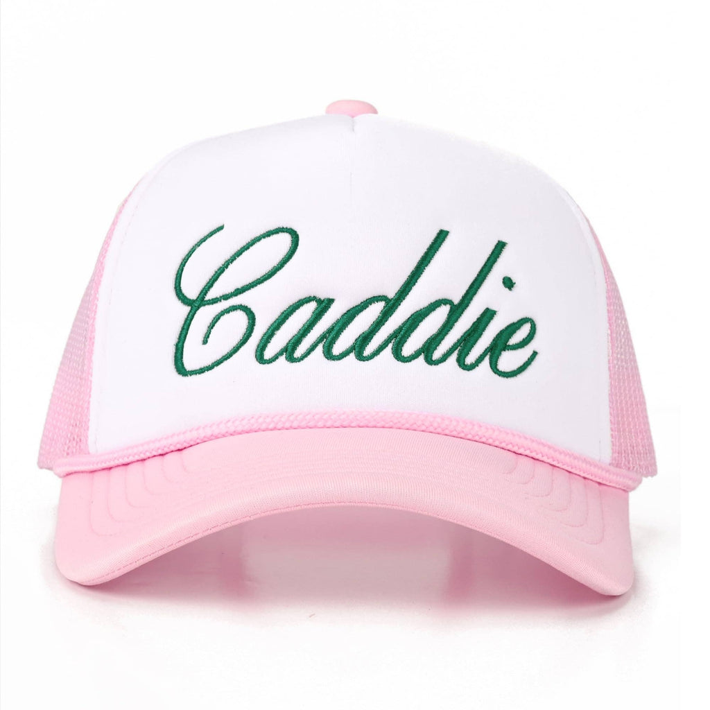 Foam Snapback Trucker Hat - Caddie - White/Light Pink