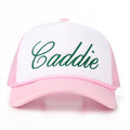 Foam Snapback Trucker Hat - Caddie - White/Light Pink
