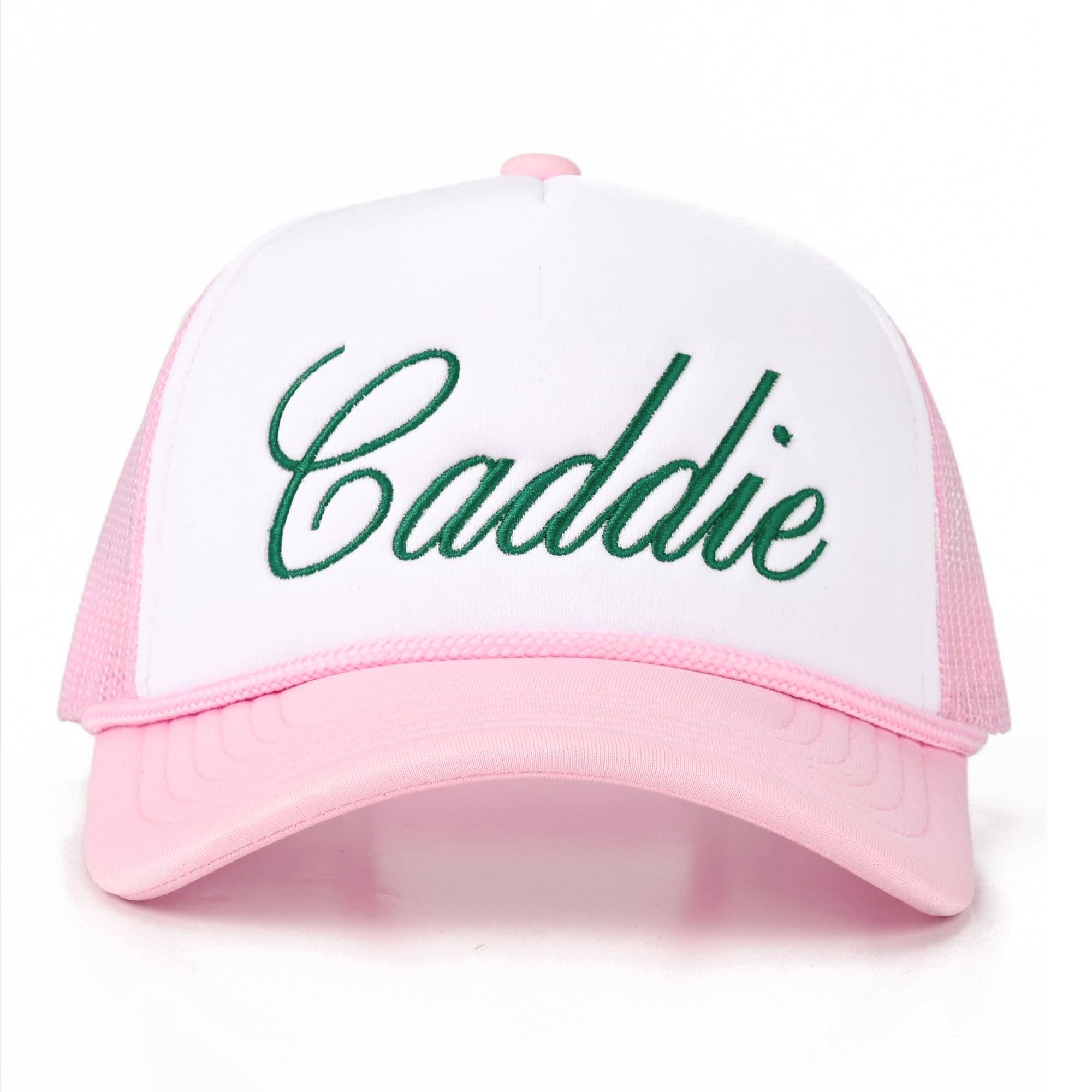 Foam Snapback Trucker Hat - Caddie - White/Light Pink