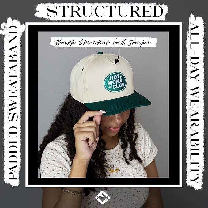 Two Tone Cap - Hot Mom's Club - Green/Beige