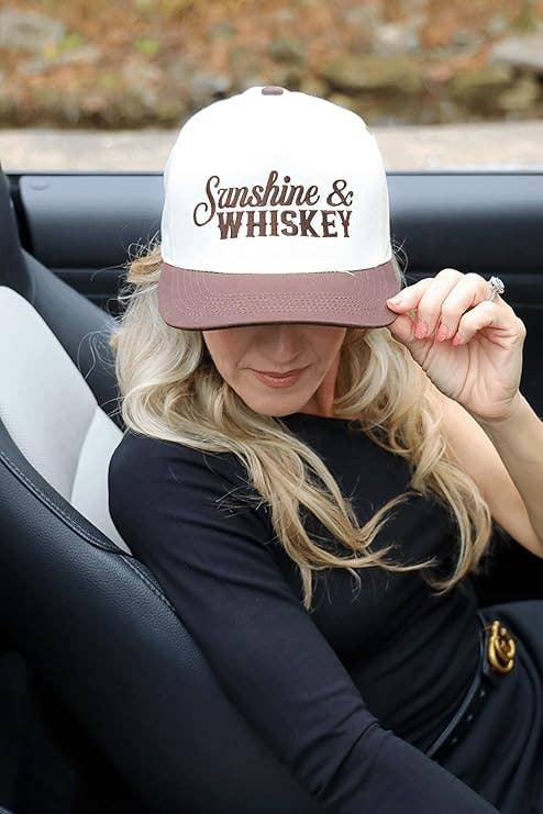 Two Tone Cap - Sunshine & Whiskey - Beige/Brown