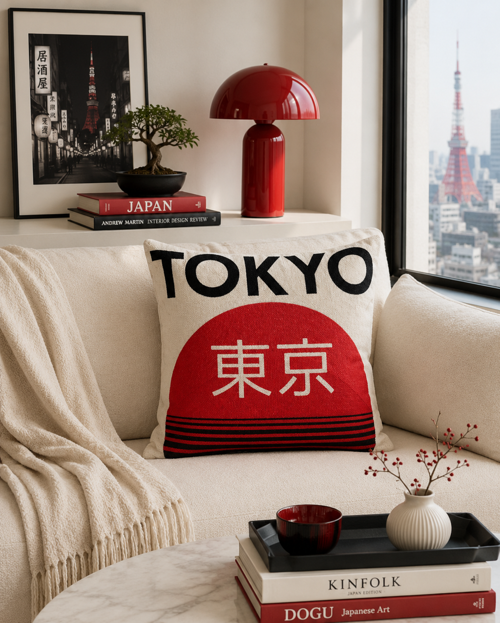 Tokyo - Needlepoint Travel Inspired Pillow