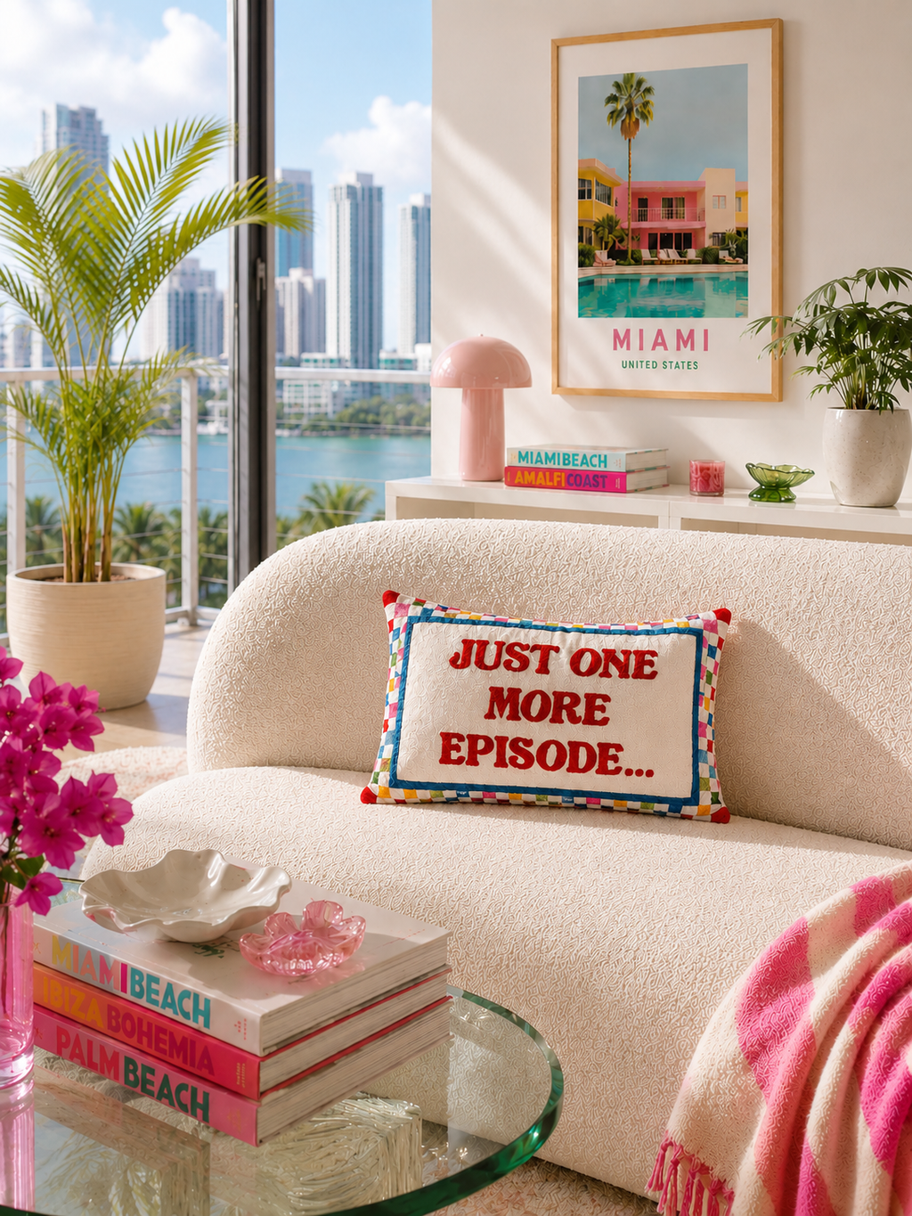 Just One More Episode - Slogan Needlepoint Pillow