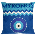 Mykonos - Needlepoint Travel Inspired Pillow