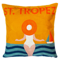 St. Tropez - Needlepoint Travel Inspired Pillow