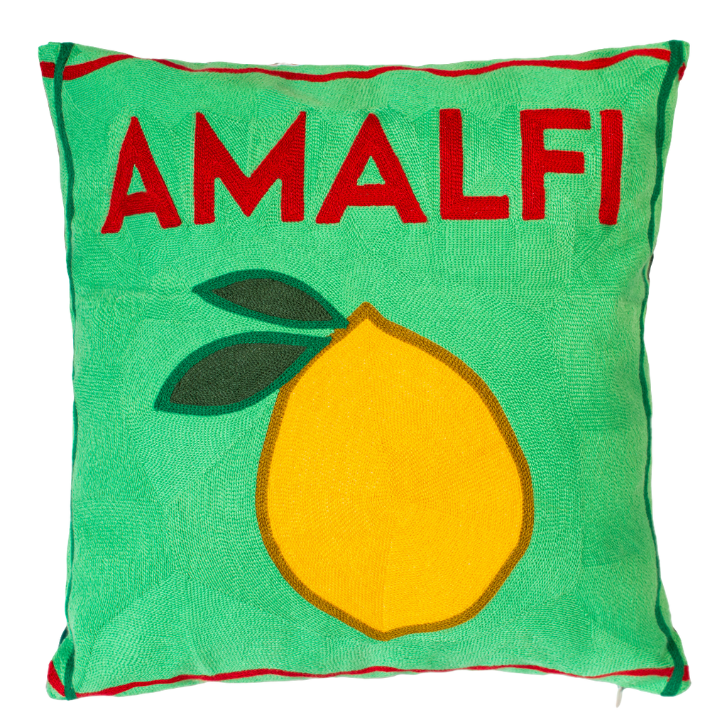 Amalfi - Needlepoint Travel Inspired Pillow