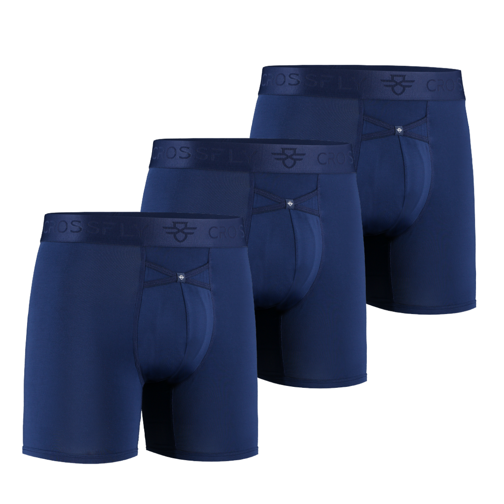 3-Pack: IKON Men's 6" Boxers - Navy