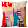 New York - Needlepoint Travel Inspired Pillow