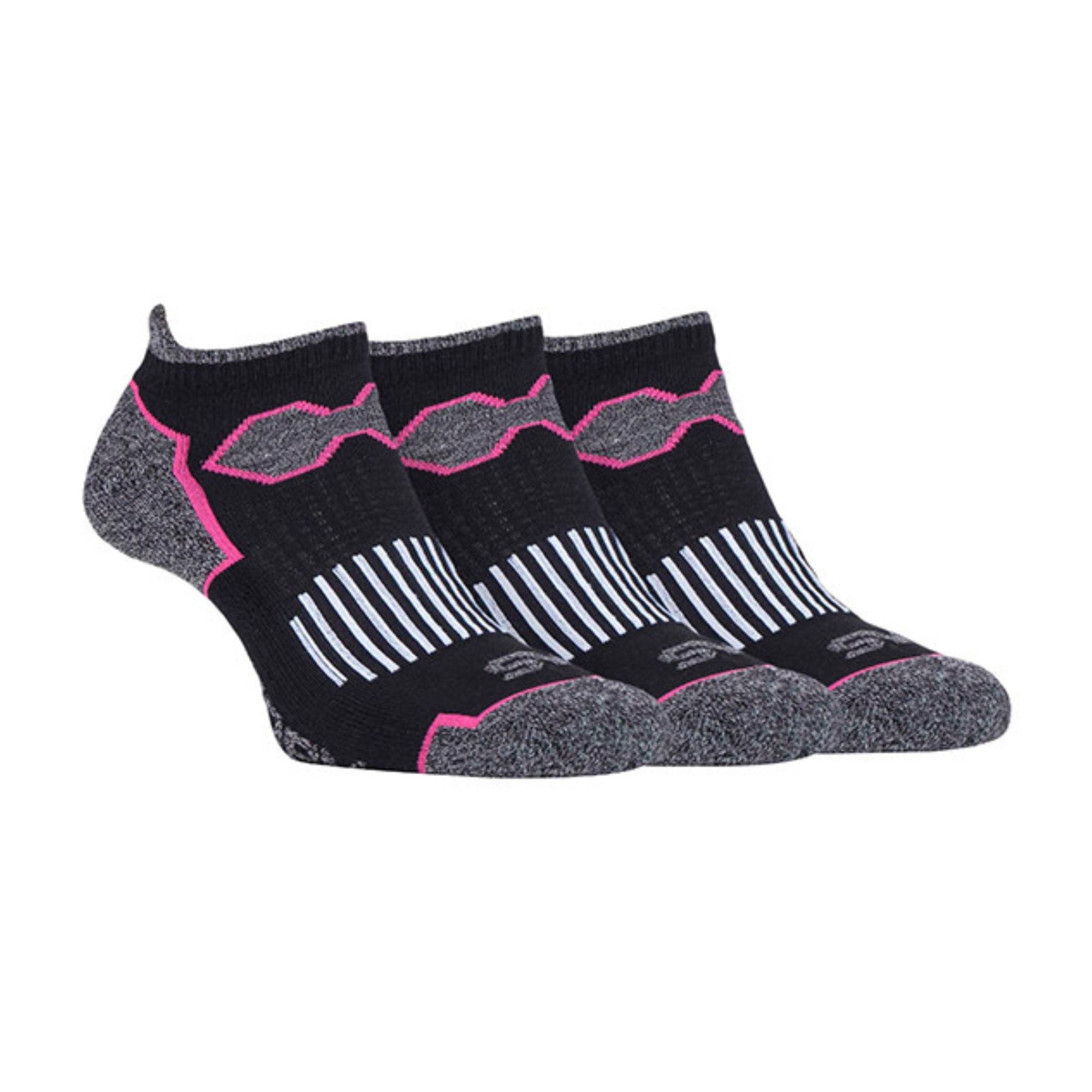 3 Pack Ladies Breathable Bright Sport Trainer Socks