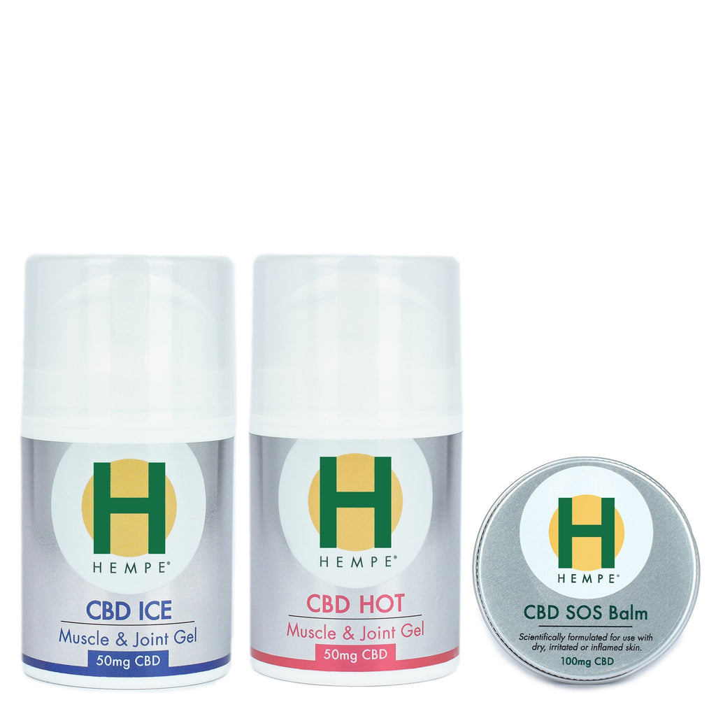 HEMPE Gardening CBD Pain Relief Set – Hot, Cold & Balm