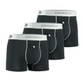 3-Pack: IKON X Men's 3" Trunks - Black/Silver