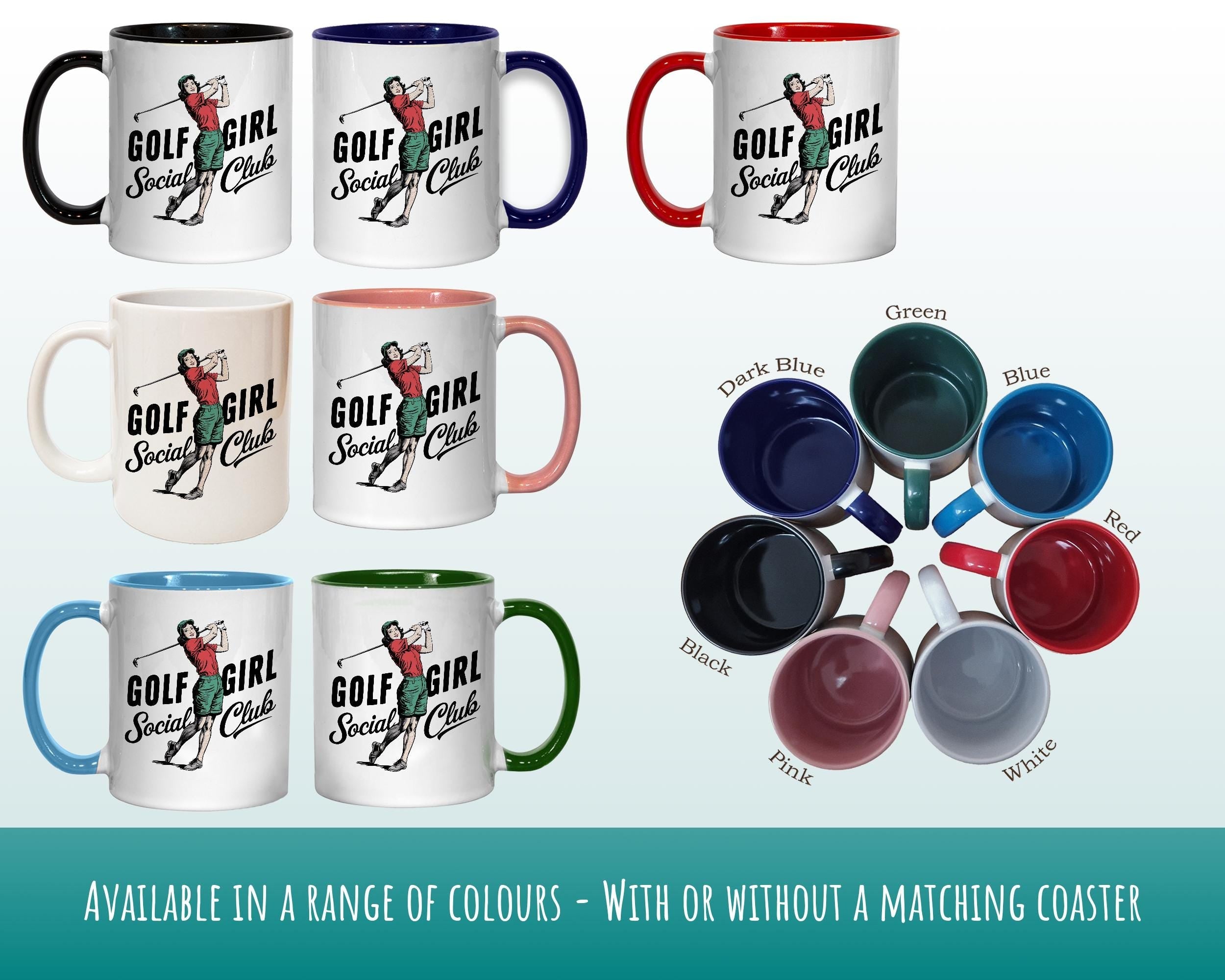 Golf Girl Gift Mug - Ceramic Coffee Tea Hot Chocolate Mug Gift for Woman Golfer - Female Golf Design Secret Santa Gift Idea for Her MG0917