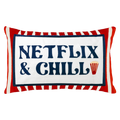Netflix & Chill - Slogan Needlepoint Pillow