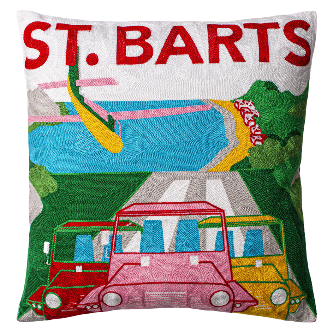 St. Barts - Needlepoint Travel Inspired Pillow