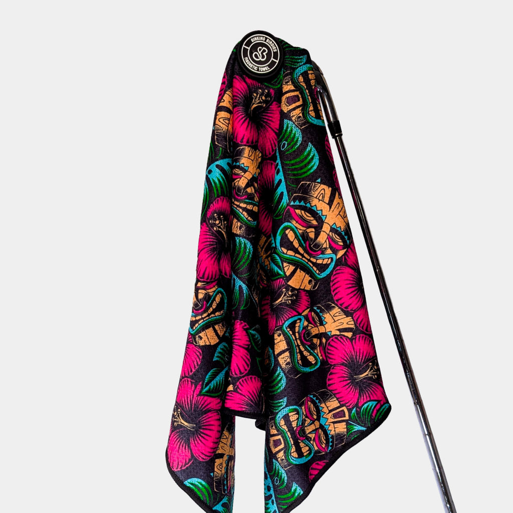 Tiki Tap-in Magnetic Golf Towel